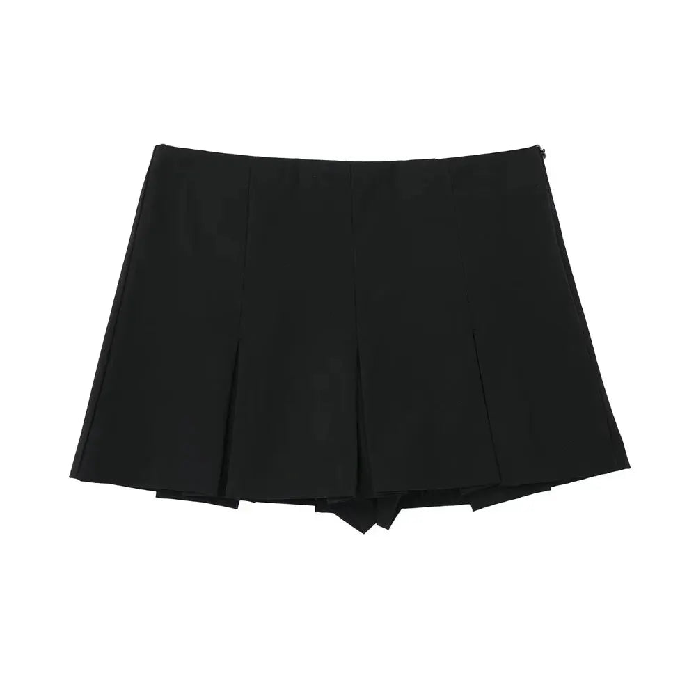 Women Pleated Skirt Shorts High Waist Mini Skort For Summer Casual Vacation Outfit