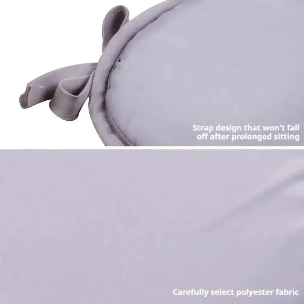 Round chair pad, 30x30 cm, thick sponge cushion in candy purple with drawstring washable cover