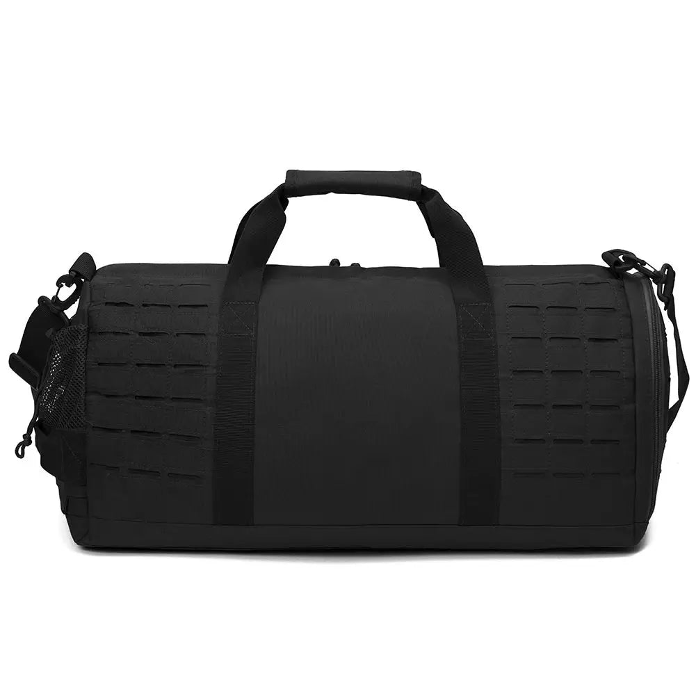 40L black tactical gym duffel bag by Simples Market