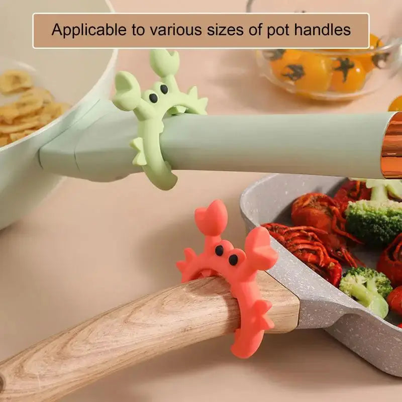 Crab Shaped Silicone Utensil Rest Clip on Countertop Ladle Holder