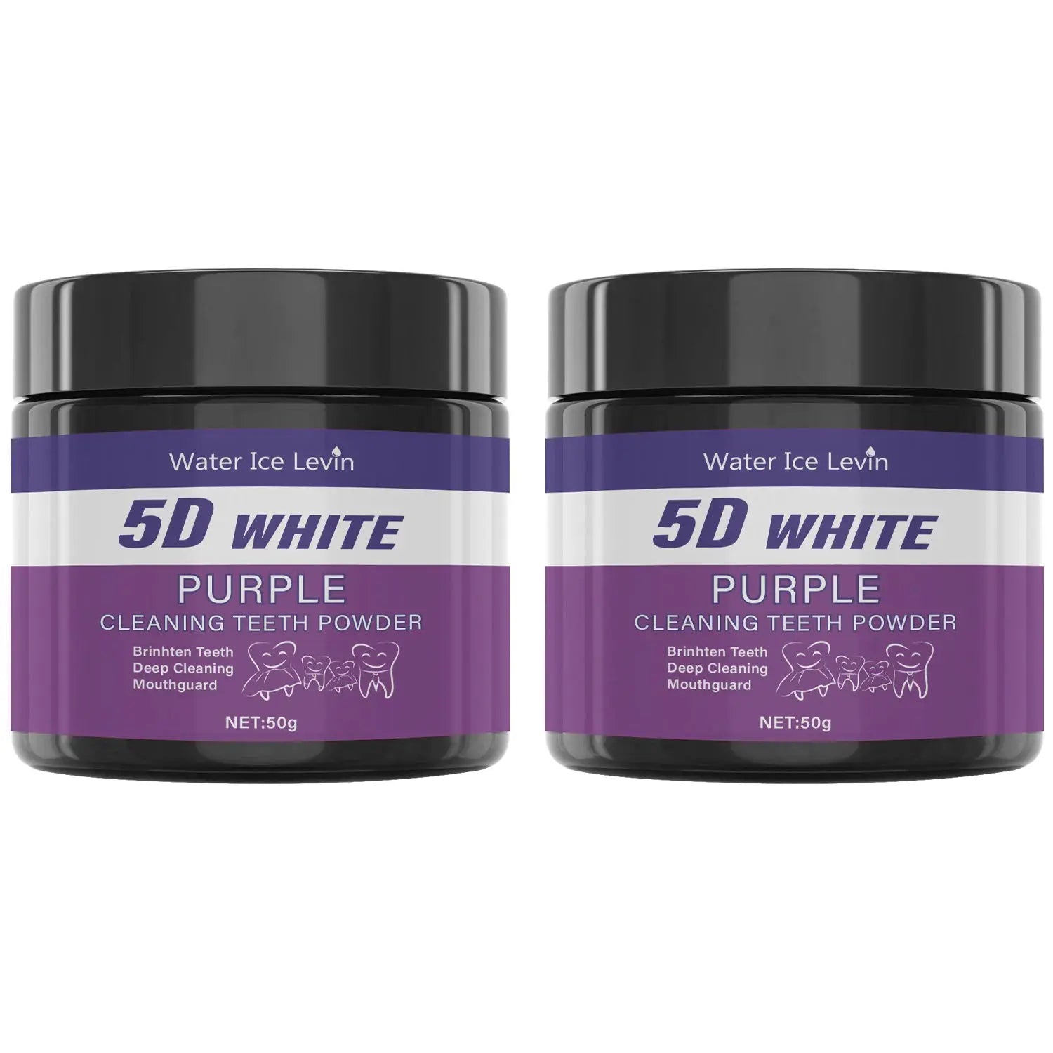 Purple Tooth Cleaning Powder Sulfate Free Deep Cleaning And Polishing Whitens Teeth In 5 Days Portable For Travel