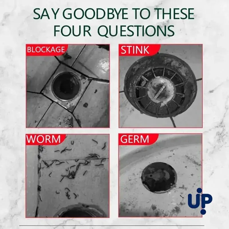 Floor drain anti-odor core deodorization device Simples Market; 1pc, panels show blockage, stink, worm, germ