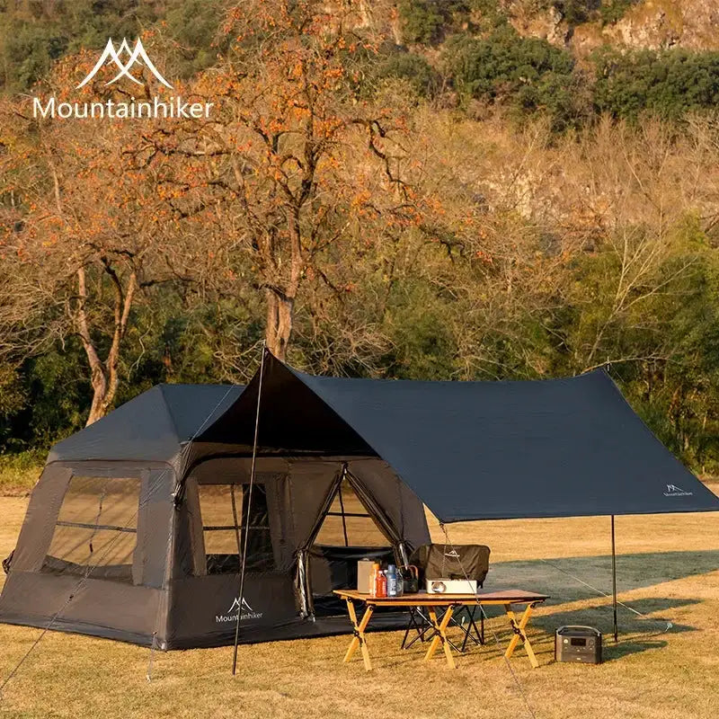 MountainHiker Outdoor Camping Tent for 2 to 5 People Waterproof Family Beach Tent with Quick Setup and UV Shade
