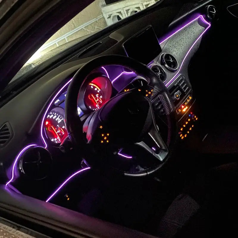 5M Car Interior Atmosphere Lighting LED Strip 5V USB Flexible Ambient Lamp For Auto Decoration
