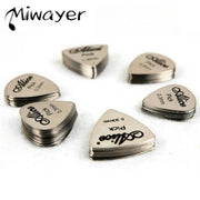 Alice 10Pcs 0.3mm Metal Guitar Picks Set Durable Silver For Guitar Bass Ukulele Professional