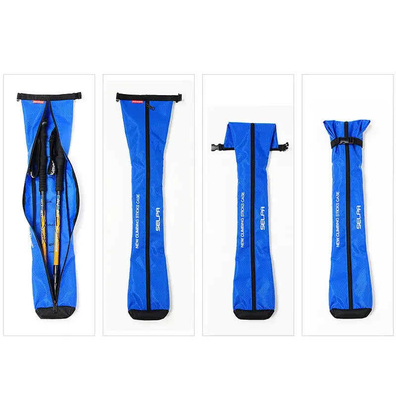 Walking stick carry bag blue waterproof Simples Market for trekking poles