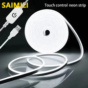 USB Neon Strip Light With Smart Touch Sensor Dimmable Flexible Ribbon Waterproof Rope Tube Lamp For DIY Home Decoration