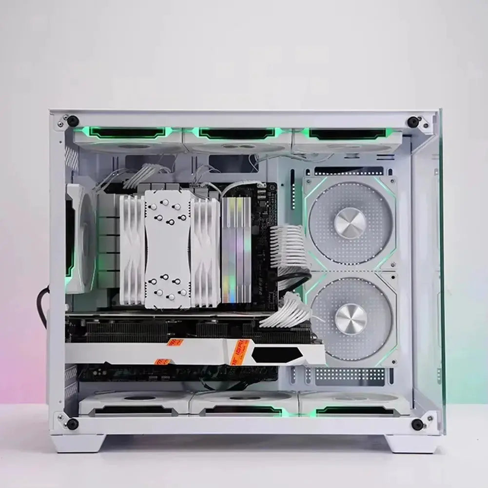LDPCSJ Prism 4RS 120mm ARGB PC case fan with infinity mirror design; white build by Simples Market