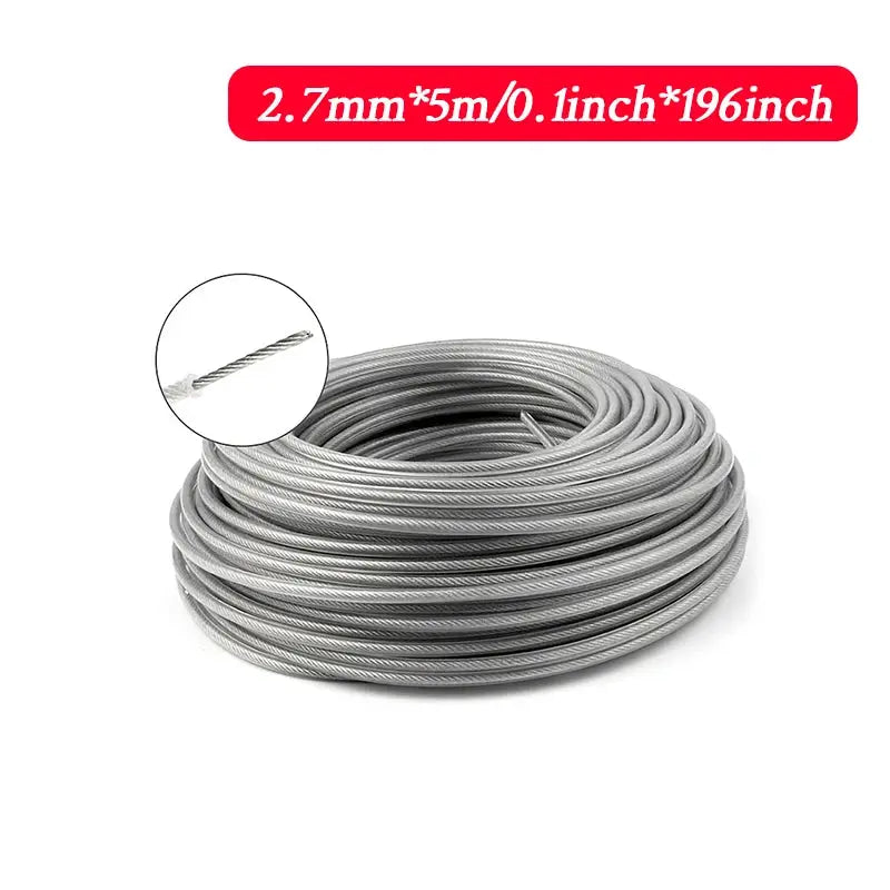LUSQI Steel Wire Nylon Grass Trimmer Line 5M 10M 15M Replacement Rope For Brush Cutters And Lawn Mowers