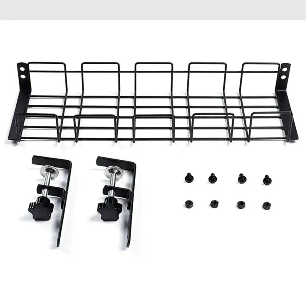 Metal Under Desk Storage Rack And Cable Management Tray No Punching Wire Organizer For Home Office