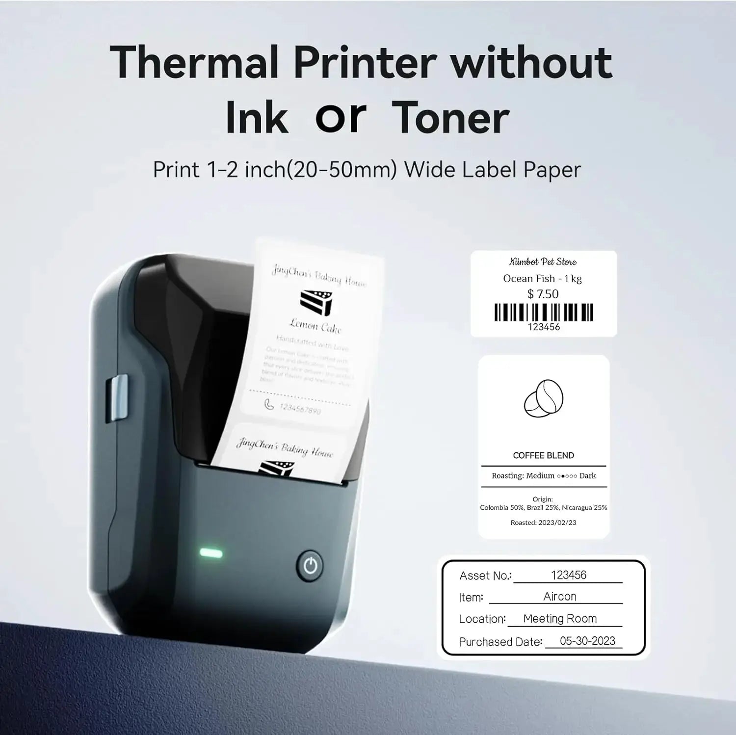 Niimbot B1 Mini Bluetooth Label Printer For Round UV Tags And Labels