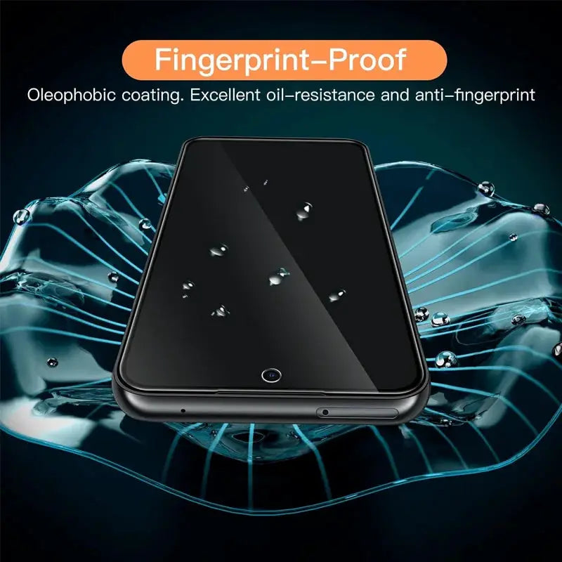 HD tempered glass screen protector for Samsung Galaxy phones by Simples Market, fingerprint-proof