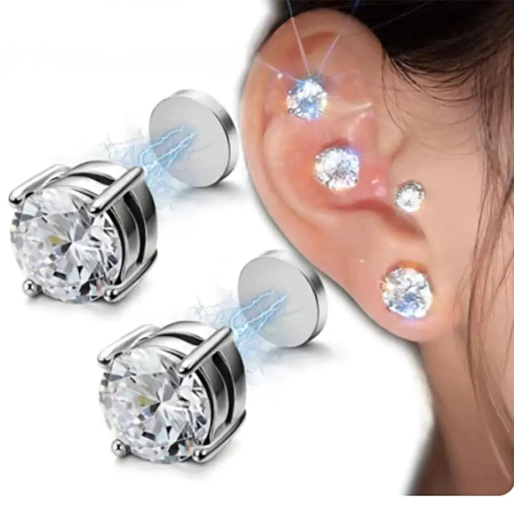 Crystal Magnetic Clip Earrings Non Piercing Fashion Jewelry For Men And Women Gift