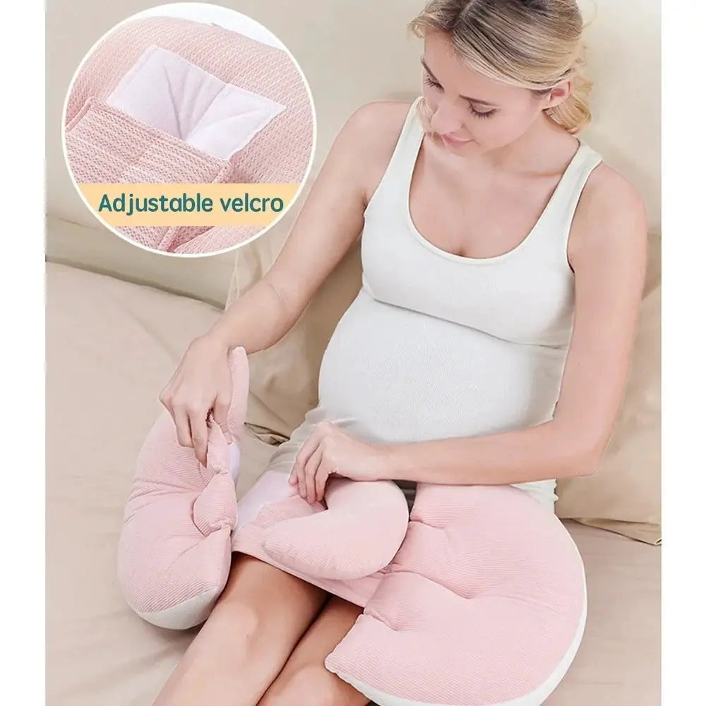 Pregnancy Pillow Set With Free Auxiliary Waist Support Pillow For Pregnant Women Cotton Body Pillow For Sleeping Comfort