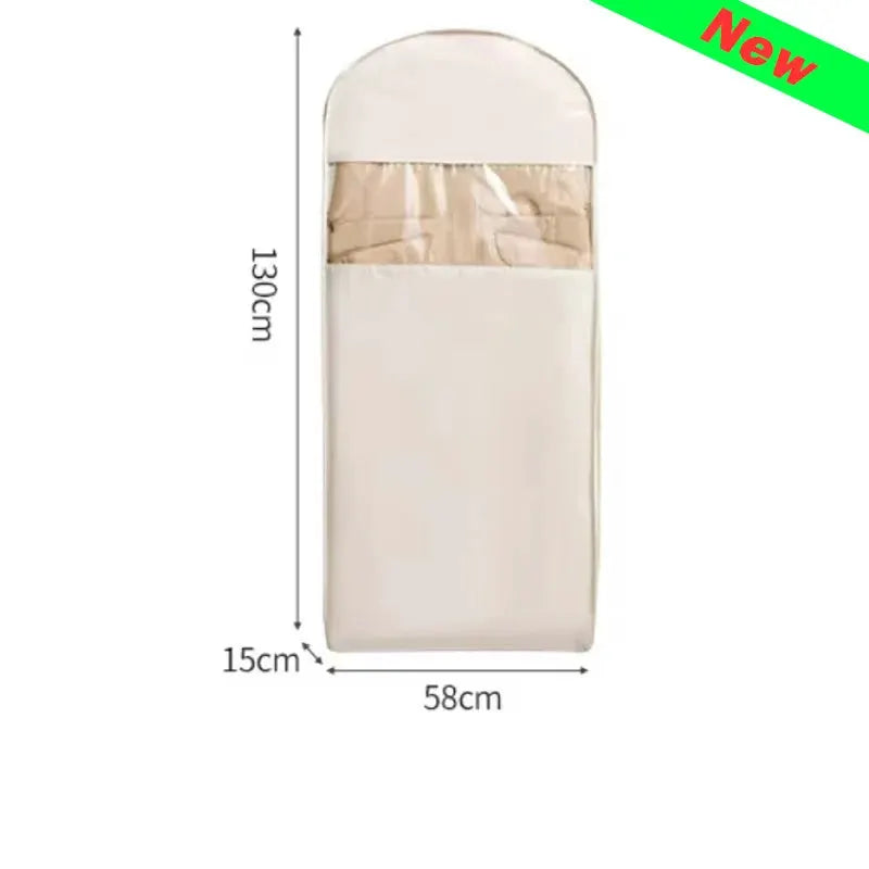 Clothing compression bag wardrobe organizer 1pc by Simples Market, beige, 58x15x130 cm