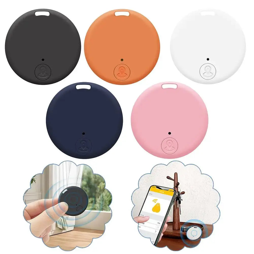 Simples Market round GPS Bluetooth 5.0 pet trackers in black, orange, white, navy, pink (5-pack)