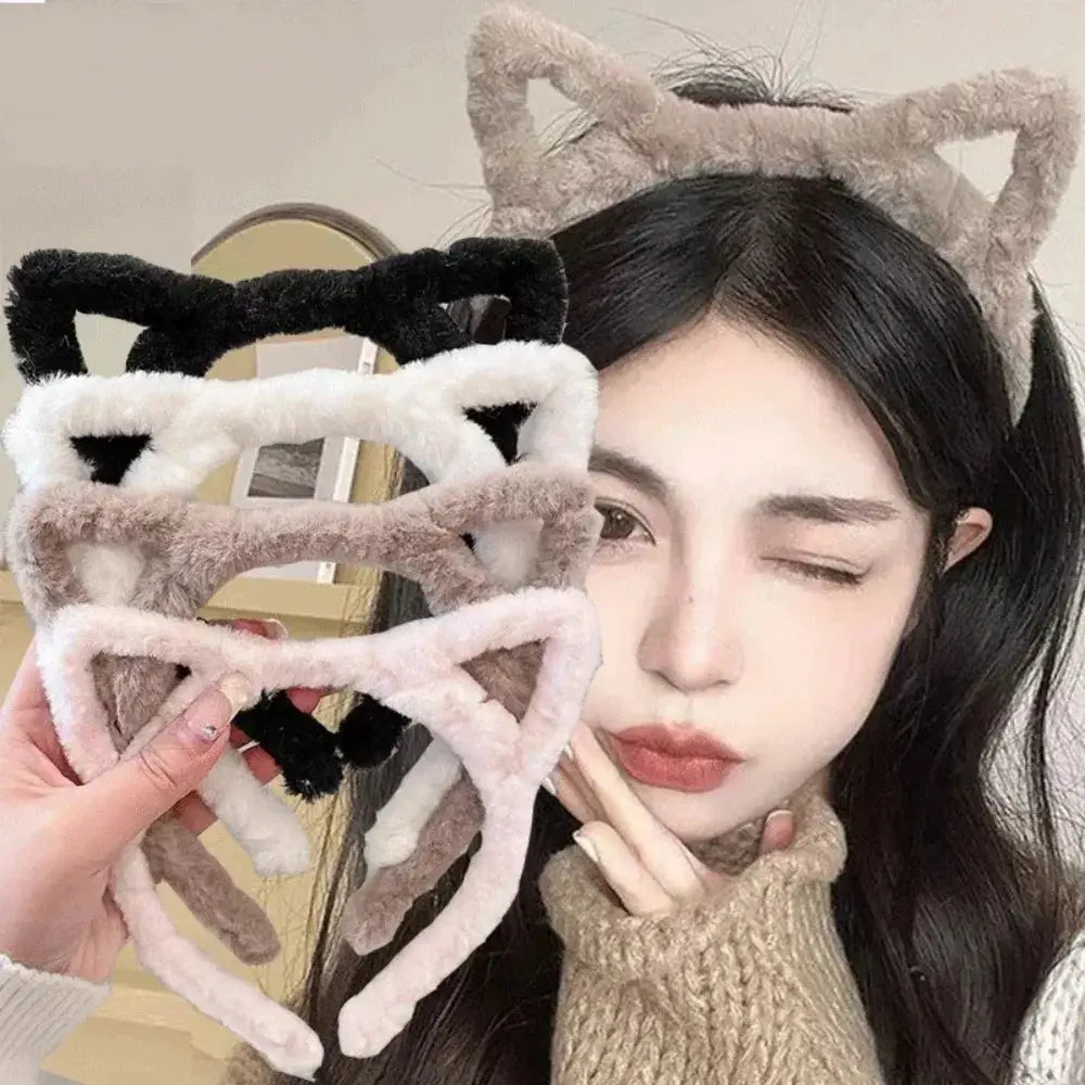 Soft Furry Cat Ear Headband For Women Ideal For Lolita Cosplay Parties Events Cute Accessory For Daily Wear