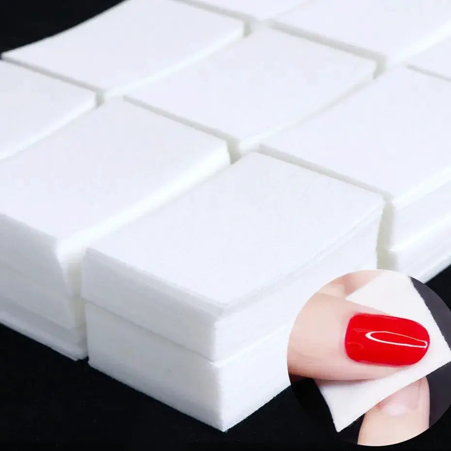 Simples Market 450pc lint-free nail polish remover wipes; white cotton pads for UV gel polish removal