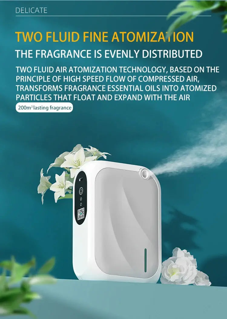 Coverage 200m³ Aroma Diffuser Machine Bluetooth APP Control Fragrance Diffuser Wall Mounted Smell Distributor For Home Fragrance