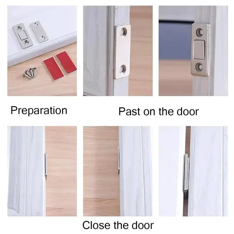 Simples Market magnetic cabinet catches; ultra-thin silver metal door magnets with adhesive pads