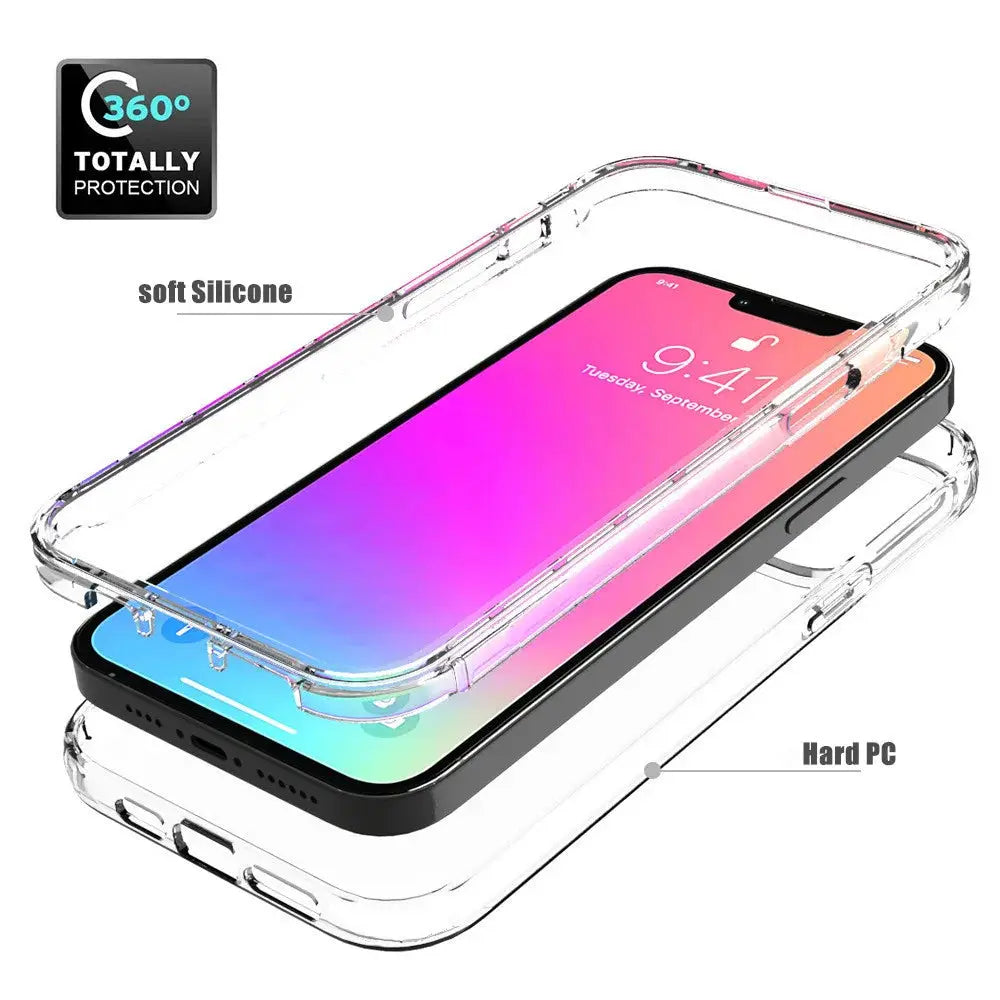NovaShield 360 Full Body Clear Case For iPhone 17 16 15 14 13 12 11 Pro XS Max 7 8 Plus Shockproof Full Coverage