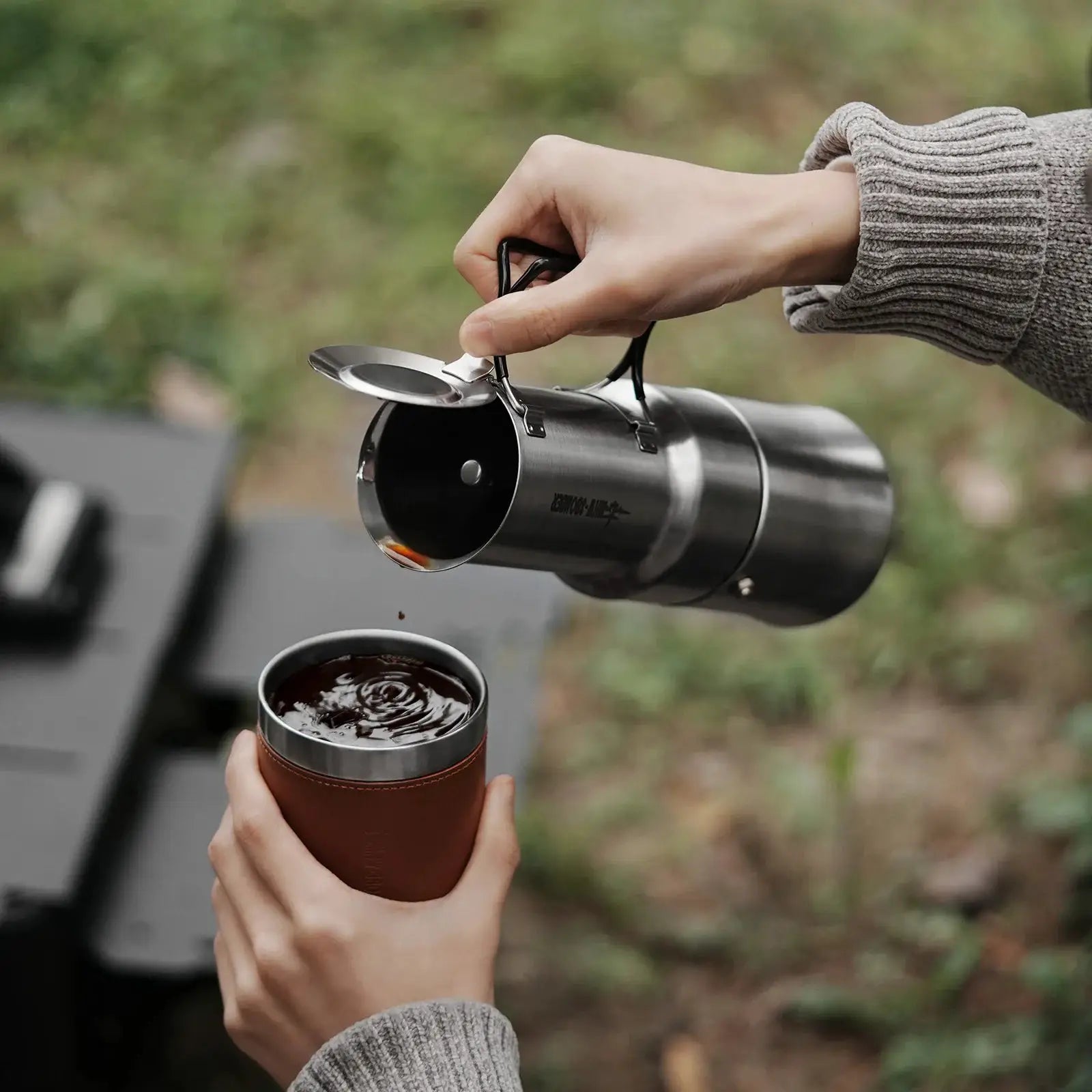 MHW3BOMBER 350ml Stainless Steel Moka Pot Espresso Maker With Foldable Handle For Camping And Travel