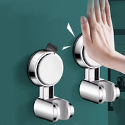 Simples Market chrome shower head holder with suction cups, 2-pack, 360° adjustable