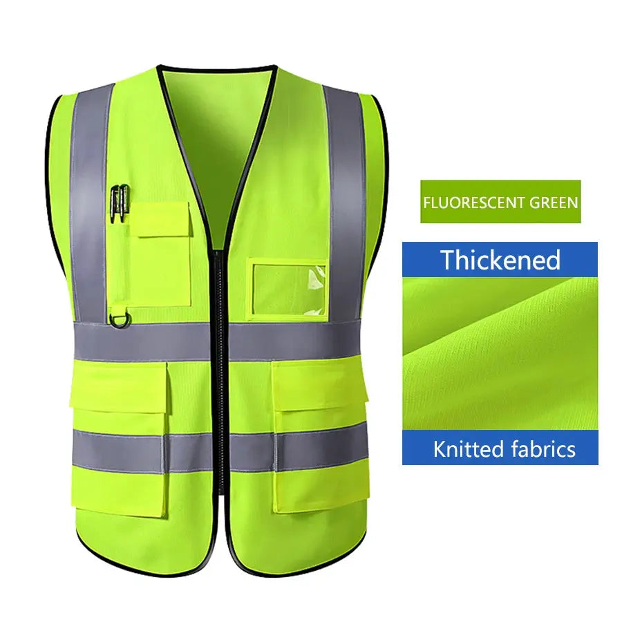 High Visibility Safety Vest Adjustable for Running Cycling Outdoor Traffic Night Security