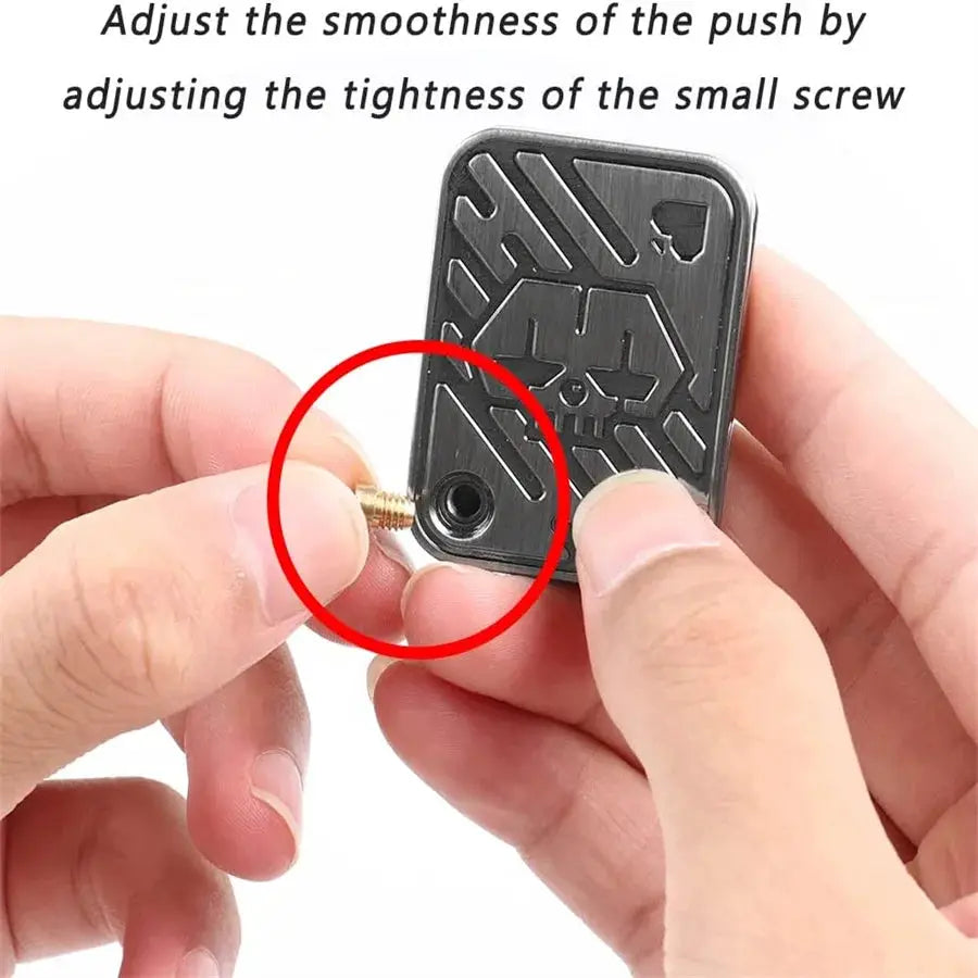 Metal Fidget Toy Push Card Slider Stress Relief For Focus Haptic Coin Office Desk Gift