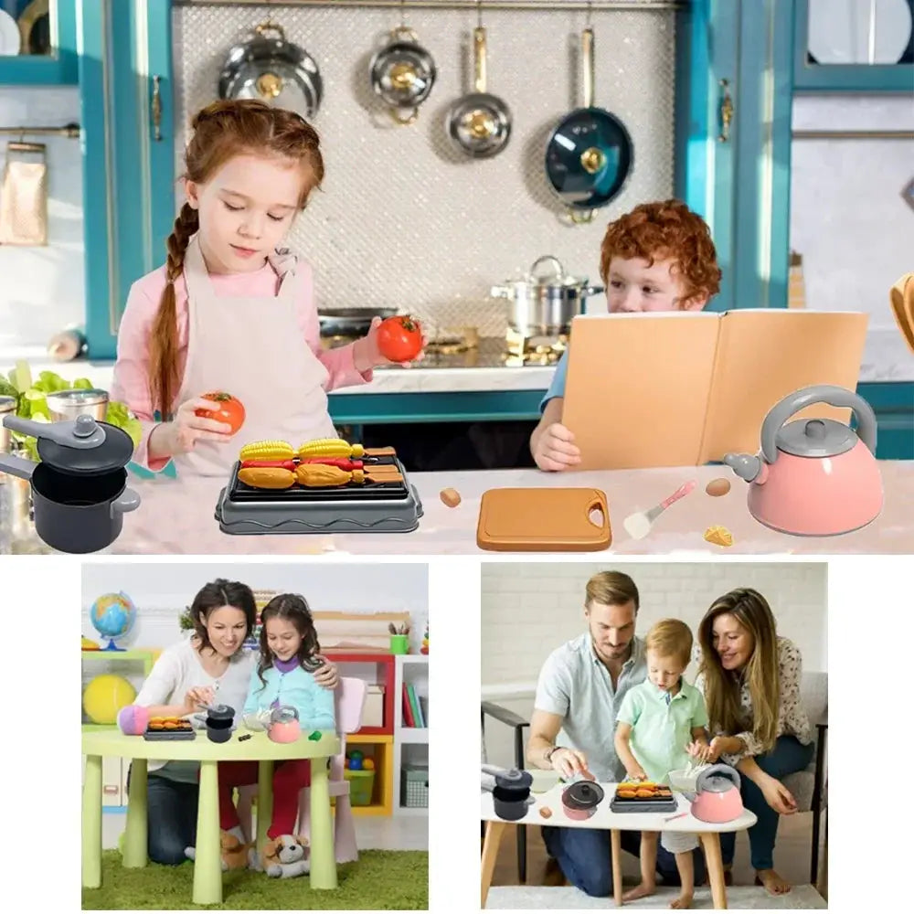 Kids Kitchen Toys Set 59 69 92 Pieces With Play Pots Pretend Food Cooking Toy For Toddlers And Kids Gift