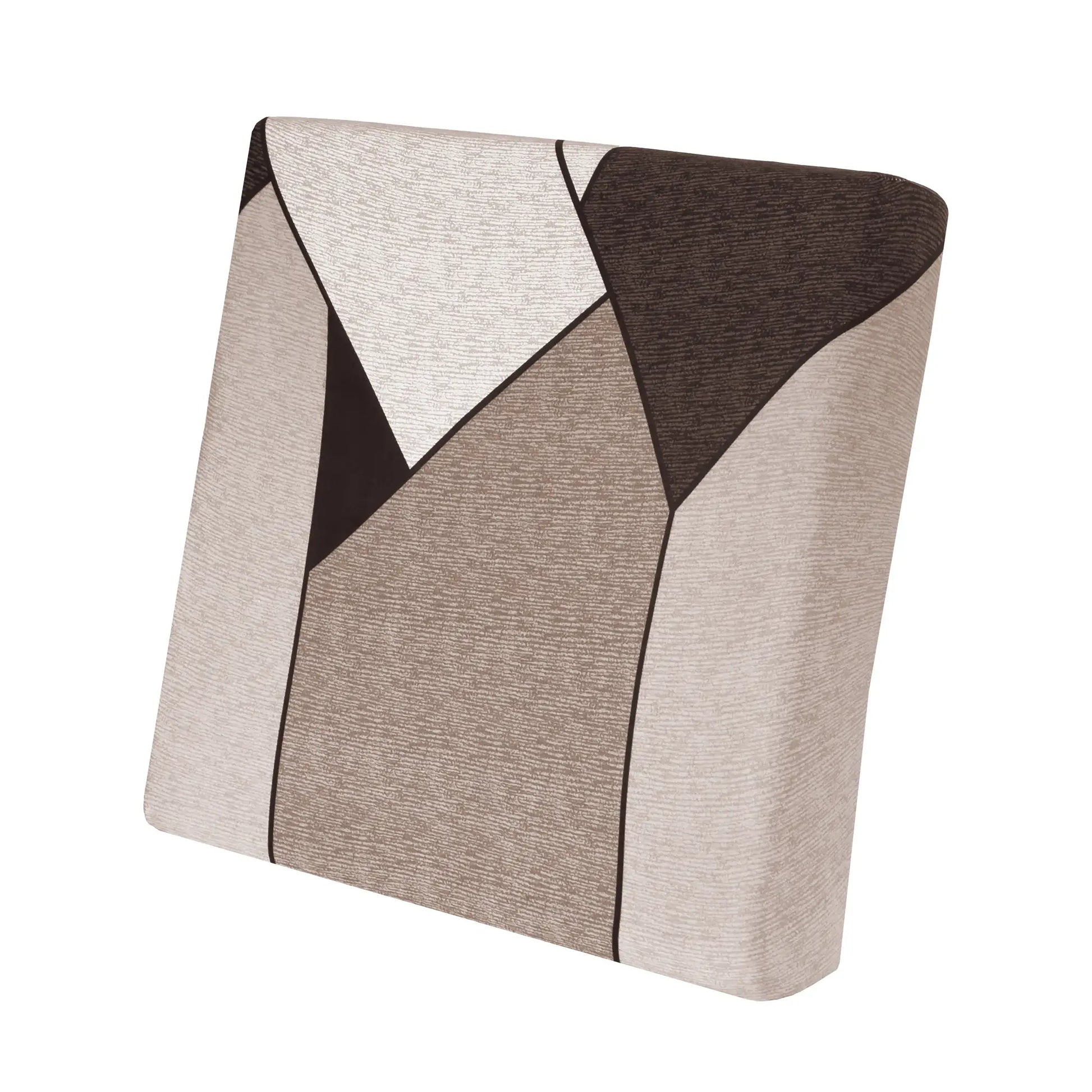 Elastic sofa seat cushion cover by Simples Market; beige/brown geometric print; removable anti-dust for living room armchair