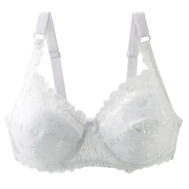 White lace push-up bra by Simples Market for women with adjustable straps