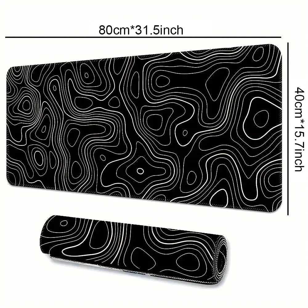 Large Extended Gaming Mouse Pad With Stitched Edges And Non Slip Rubber Base For Desk