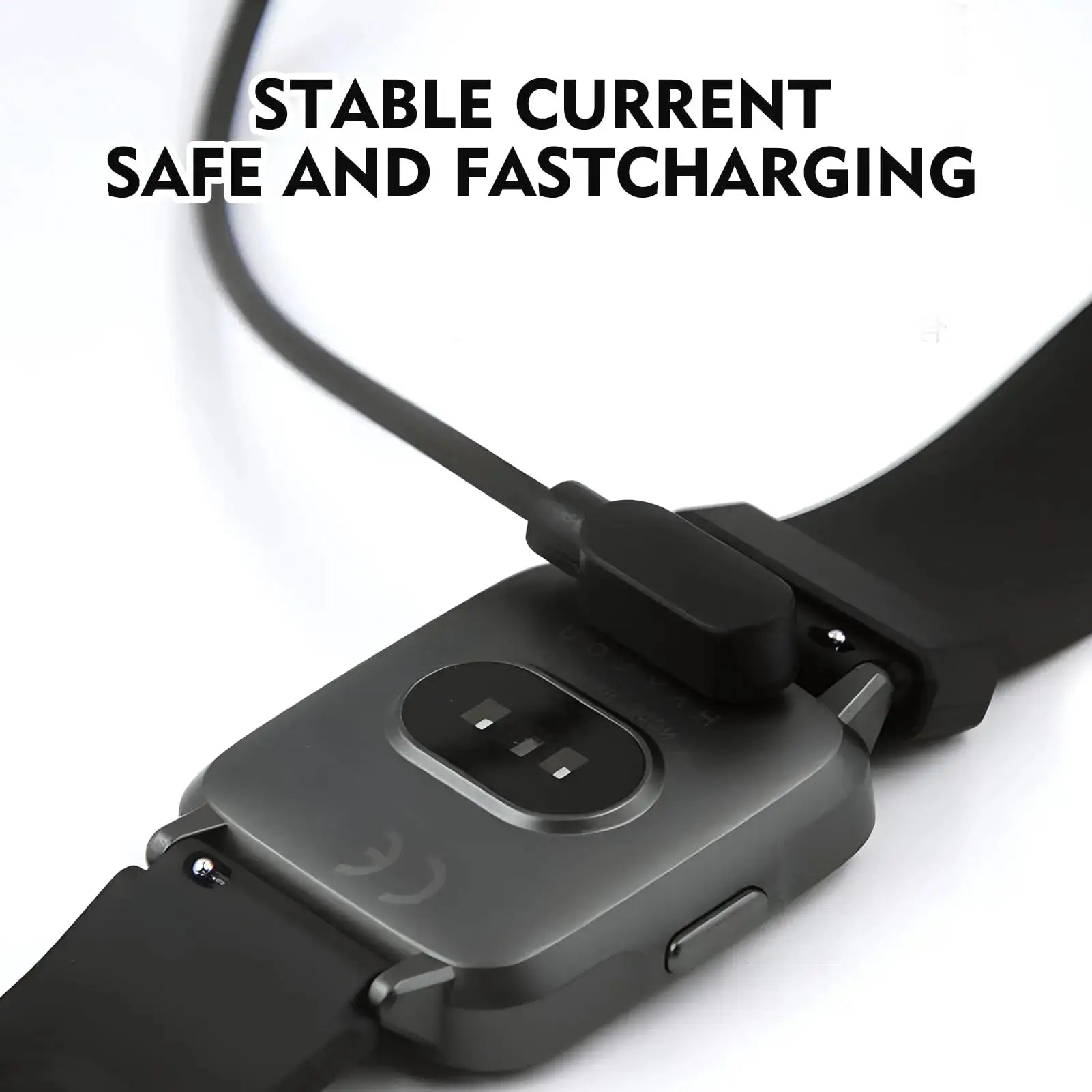Magnetic Charge Charging Cable smartwatch charger, black USB dock with dual 2/4-pin contacts