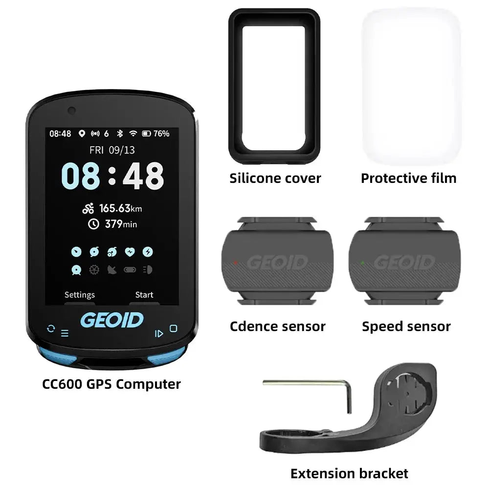 GEOID CC600 Color Screen GPS Bike Computer With Smart Navigation Wireless Speedometer ANT Plus 11 Languages Odometer