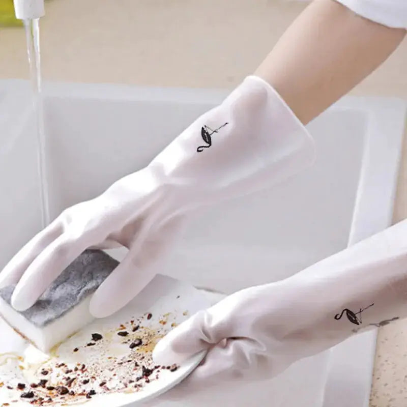 Waterproof Cleaning Gloves For Housework And Kitchen Tasks Wear Resistant PVC Rubber Dishwashing And Laundry