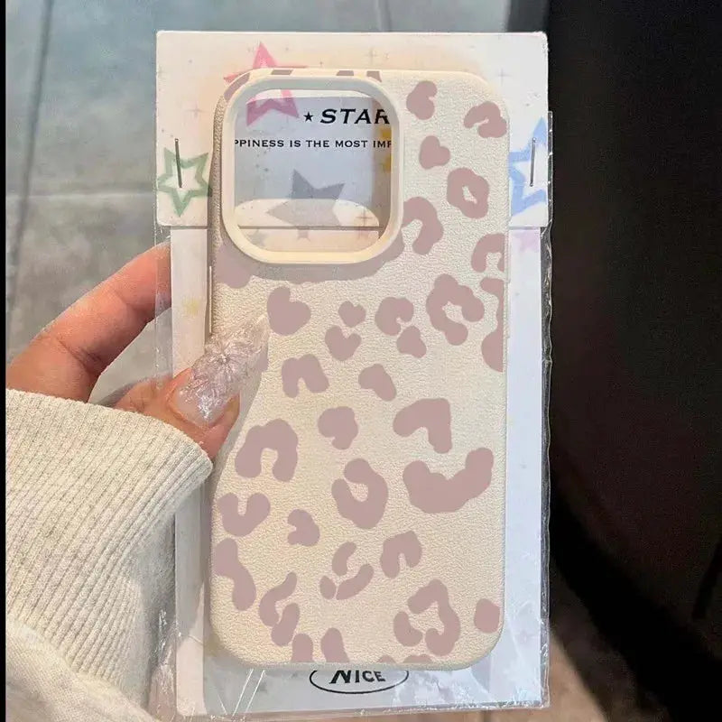 AuroraGuard Leopard Print Lichee Textured TPU Case For iPhone 11 To 16 Pro Max XR XS Lightweight Minimalist Protection