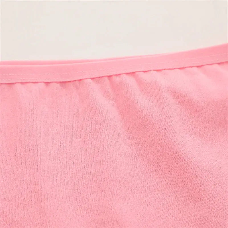 Pink women's panties set, 3pc, elastic waistband, soft fabric