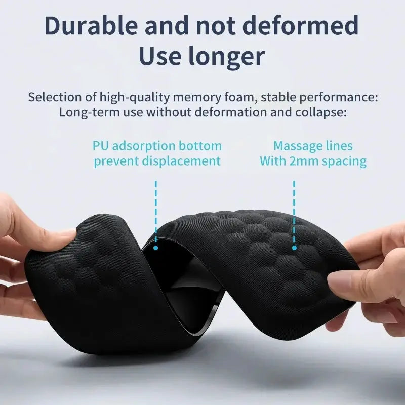 ComfyWrist Two In One Memory Foam Keyboard And Mouse Wrist Rest For Ergonomic Support And Better Posture
