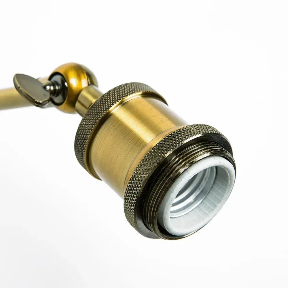 Brass E27 lampholder with knurled barrel, industrial wall lamp component by Simples Market