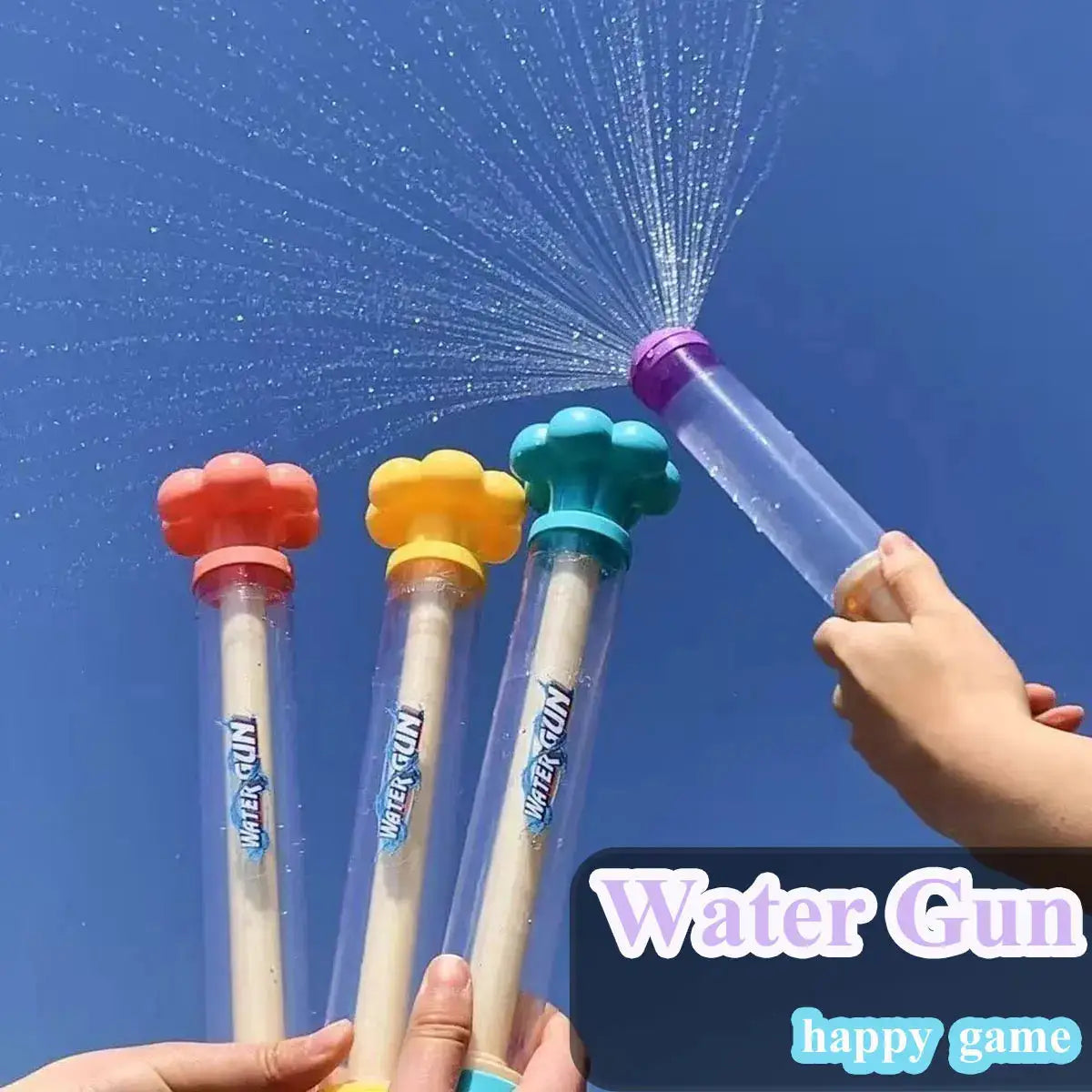 Pusher Type Water Gun Water Jet Spray for Outdoor Fun Single Hole Water Shoot Toy Festival Prop