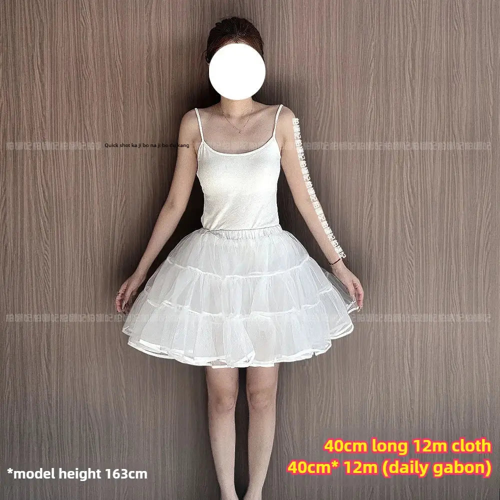 Lolita Petticoat by Simples Market, white 35cm fluffy tiered tulle underskirt