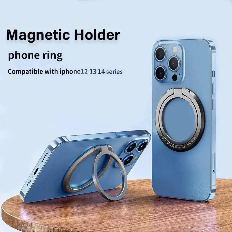 MagSafeGrip Magnetic Phone Ring Holder for iPhone Adjustable Aluminum Ring Bracket for MagSafe Accessories
