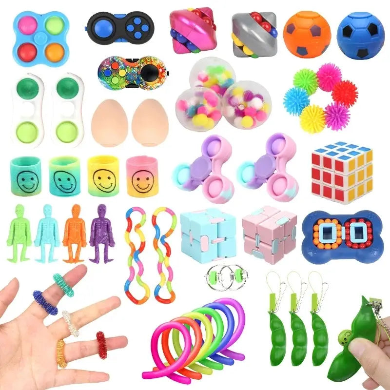 Random Mystery Fidget Toys Bag Pack For Kids Adults Sensory Toys Stress Relievers Autism ADHD Gift Set Spinner Squishy