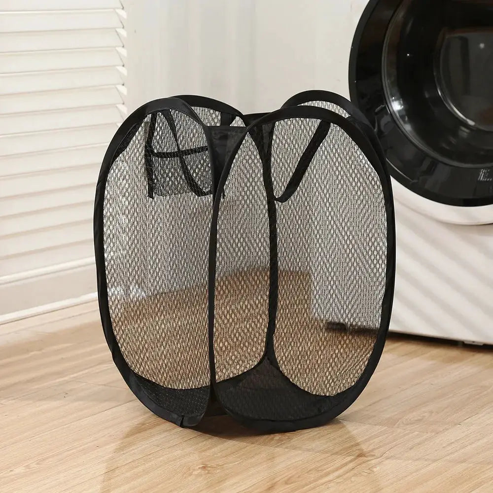 Collapsible Pop Up Mesh Laundry Basket Portable Clothes Hamper For Easy Washing And Storage Of Dirty Clothes Socks Toys