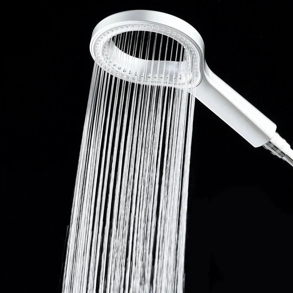 Simples Market white ring-design high-pressure handheld rainfall shower head