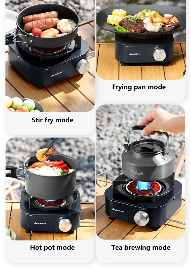 BISINNA 4000W infrared stove portable gas burner, black unit by Simples Market
