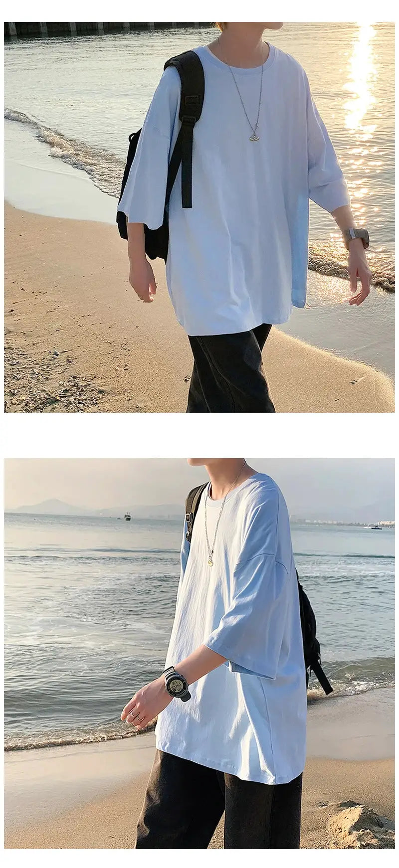 Oversized Summer Short Sleeve Men's T Shirt New Fashion Solid Loose O-Neck T Shirts Mens Cotton Hip Hop Streetwear Top Tees 5XL