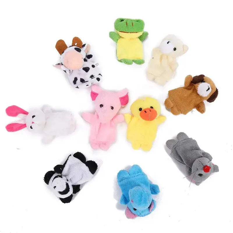 Cartoon Finger Puppets For Kids Plush Hand Dolls 1 5 10 Pieces Soothing Storytelling For Early Education