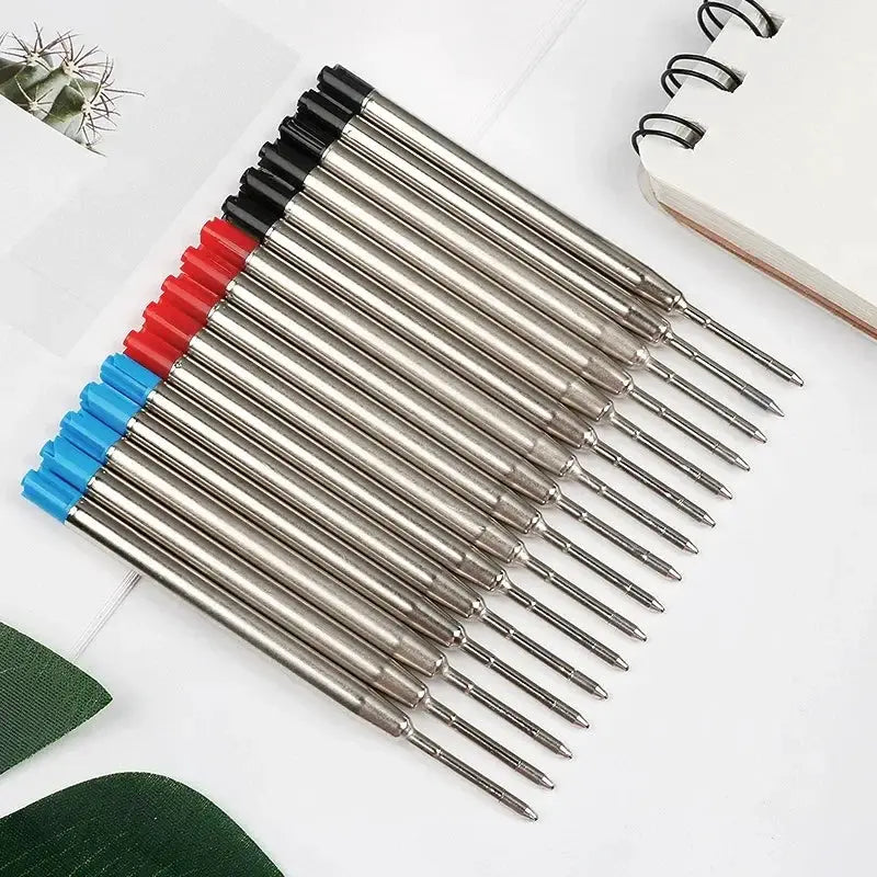 Parker ballpoint pen refills, 20pcs, blue red black ink, stainless steel rods, medium point, 3.9 in